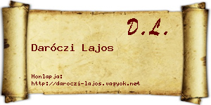Daróczi Lajos névjegykártya